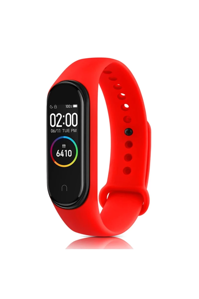 Xiaomi Mi Band 4 Uyumlu Klasik Kordon - Kırmızı