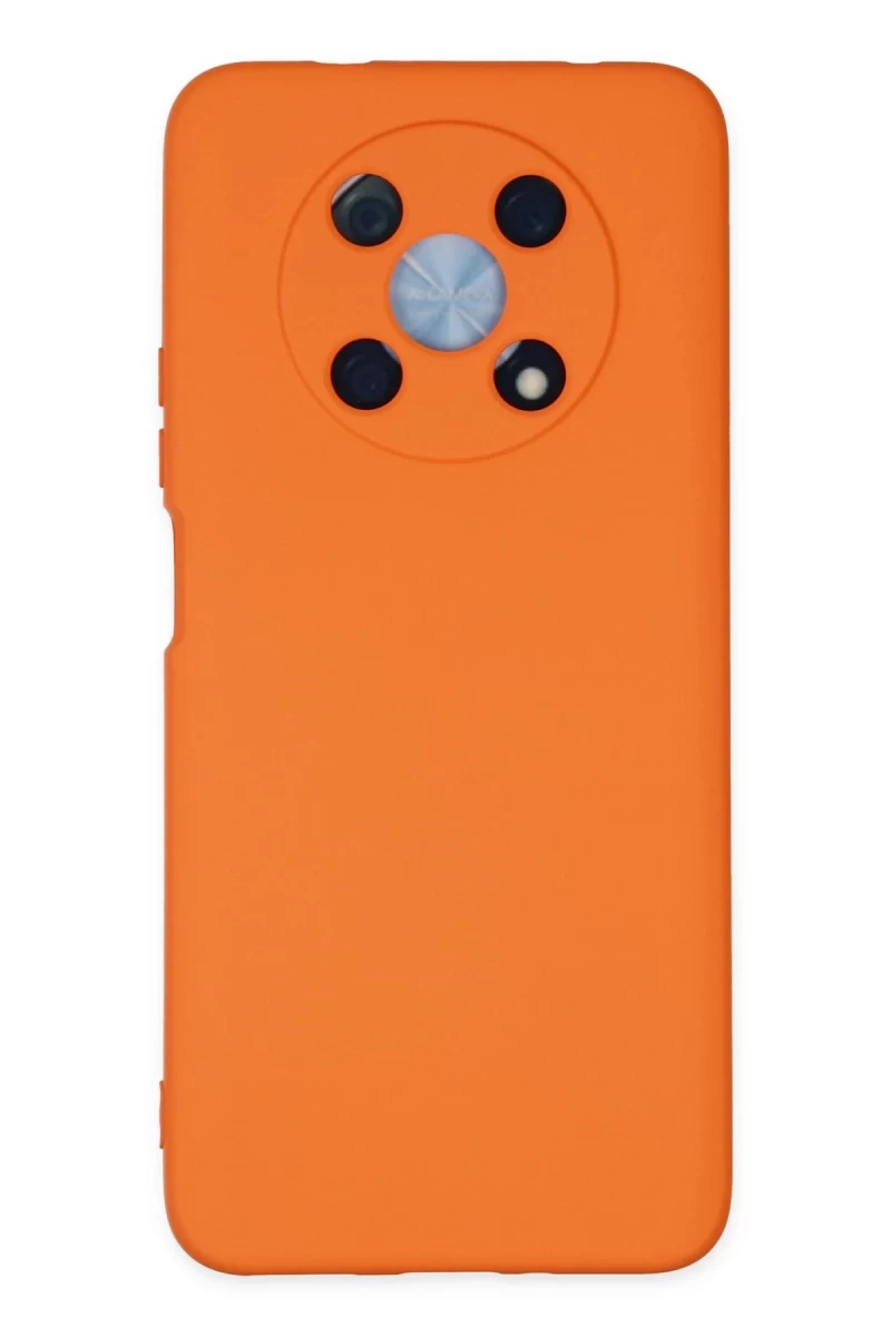 Huawei Nova Y90 Uyumlu Kılıf Nano içi Kadife Silikon - Turuncu
