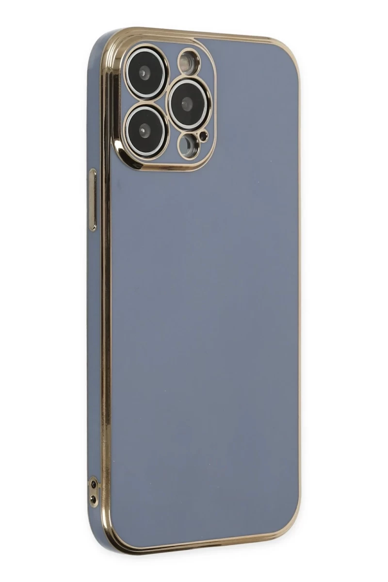Apple iPhone 14 Pro Uyumlu Kılıf Volet Silikon - Mavi