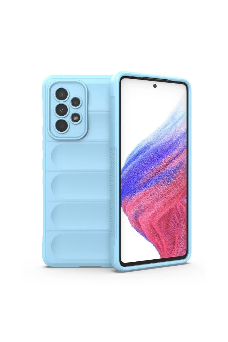 Samsung Galaxy A73 5G Uyumlu Kılıf Optimum Silikon - Sky Blue