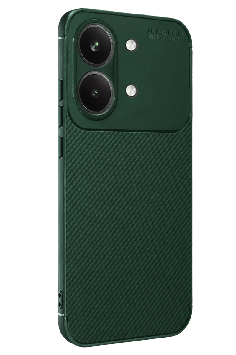 Xiaomi Poco X8 Pro Max Uyumlu Auto Focus Karbon Kapak - Koyu Yeşil