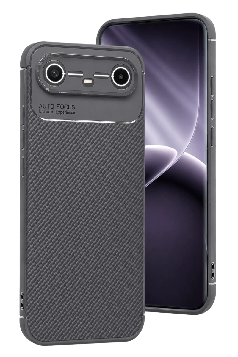 Tecno Spark Slim 5G Auto Focus Karbon Kapak - Gri
