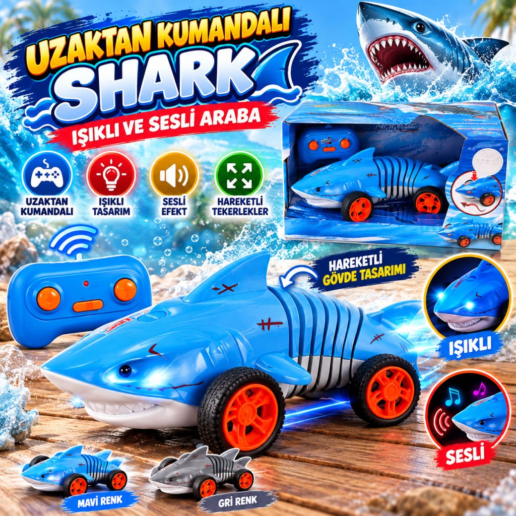 765-33 2 4g Kumandalı Sesli Işıklı Shark