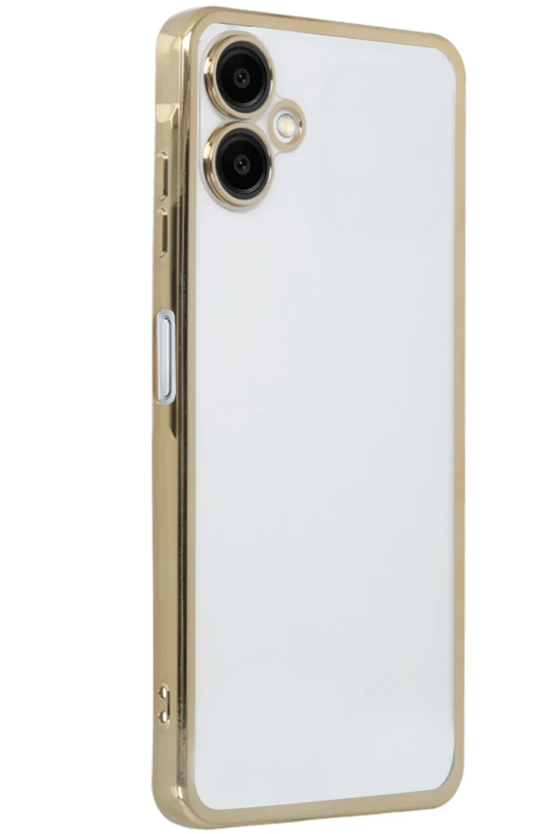 Samsung Galaxy A06 Uyumlu Kılıf Lensli Silikon - Gold
