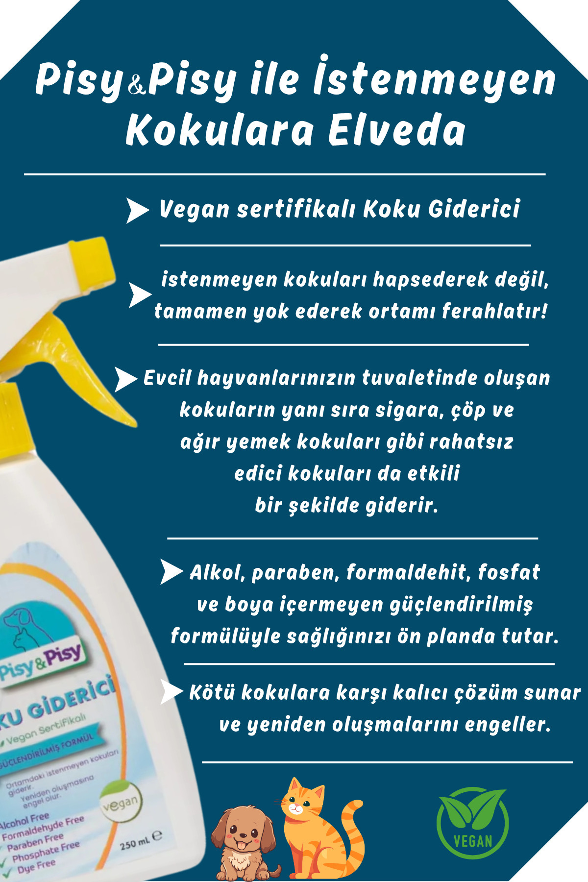 PISY &amp; PISY Vegan Sertifikalı Koku Giderici