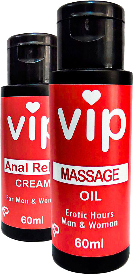 VİP Masaj Yağı 60 ml + Anal Relax Krem 60 ml