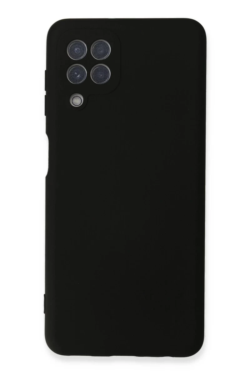 Samsung Galaxy A22 Uyumlu Kılıf Nano içi Kadife Silikon - Siyah