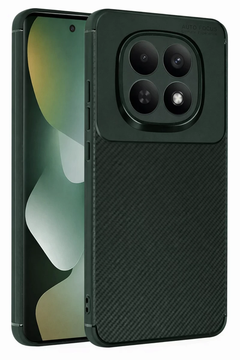 Xiaomi Redmi Note 15 Pro 5G Uyumlu Auto Focus Karbon Kapak - Koyu Yeşil