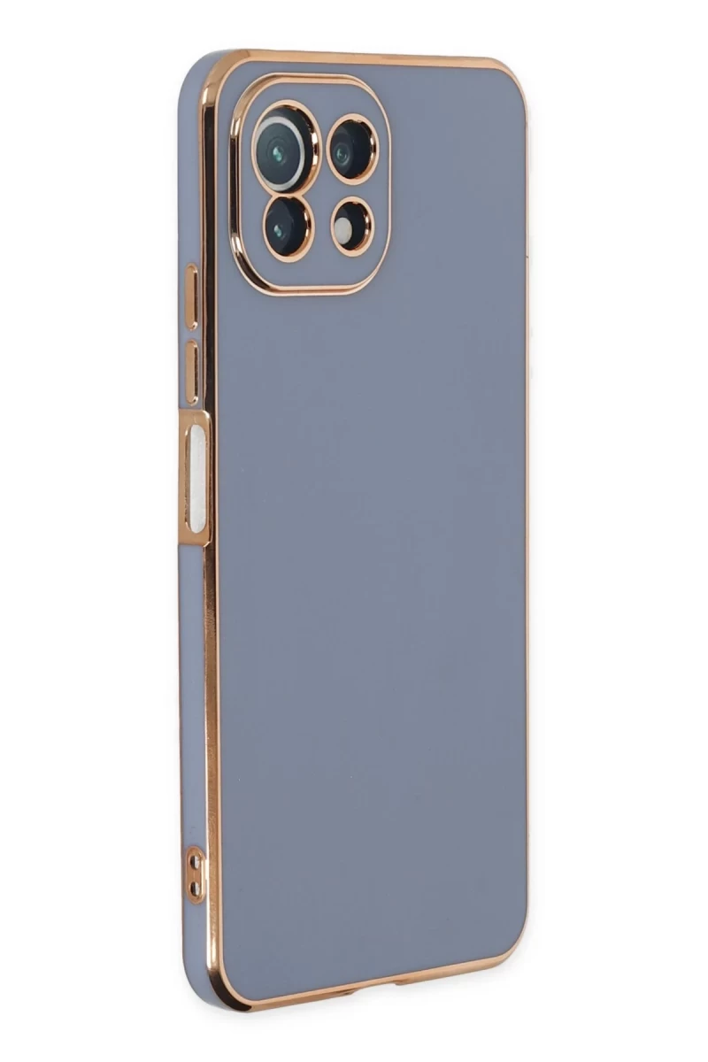 Xiaomi Mİ 11 Lite Uyumlu Kılıf Volet Silikon - Mavi