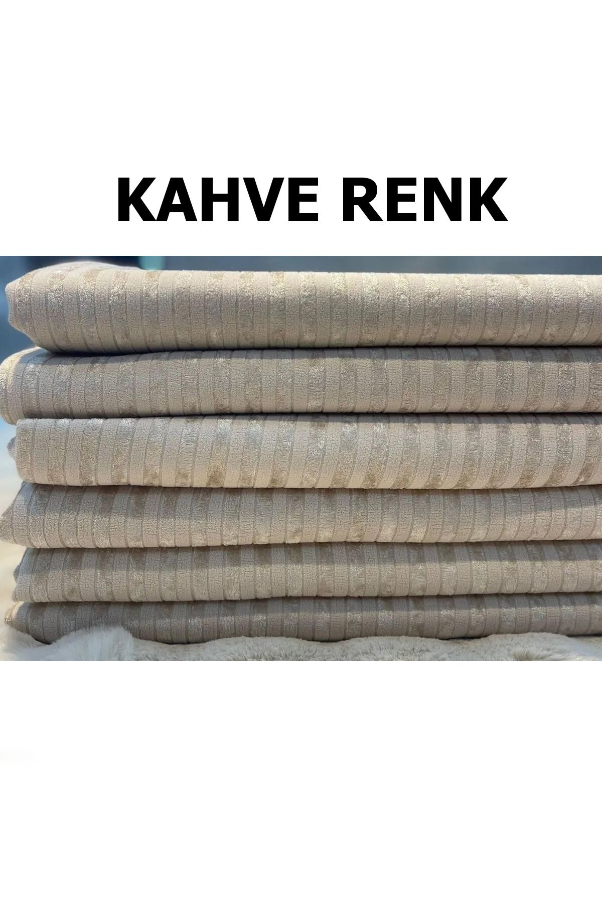 Kadife Çekyat Koltuk Örtüsü Kadife Kaymaz Bambu Çizgili Koltuk Örtüsü 170×210