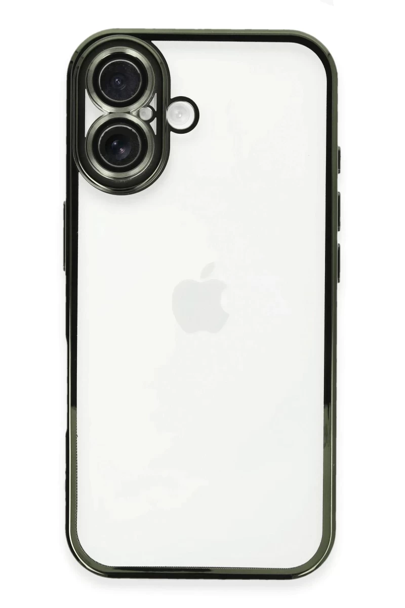 Apple iPhone 16 Plus Uyumlu Kılıf Lensli Silikon - Yeşil