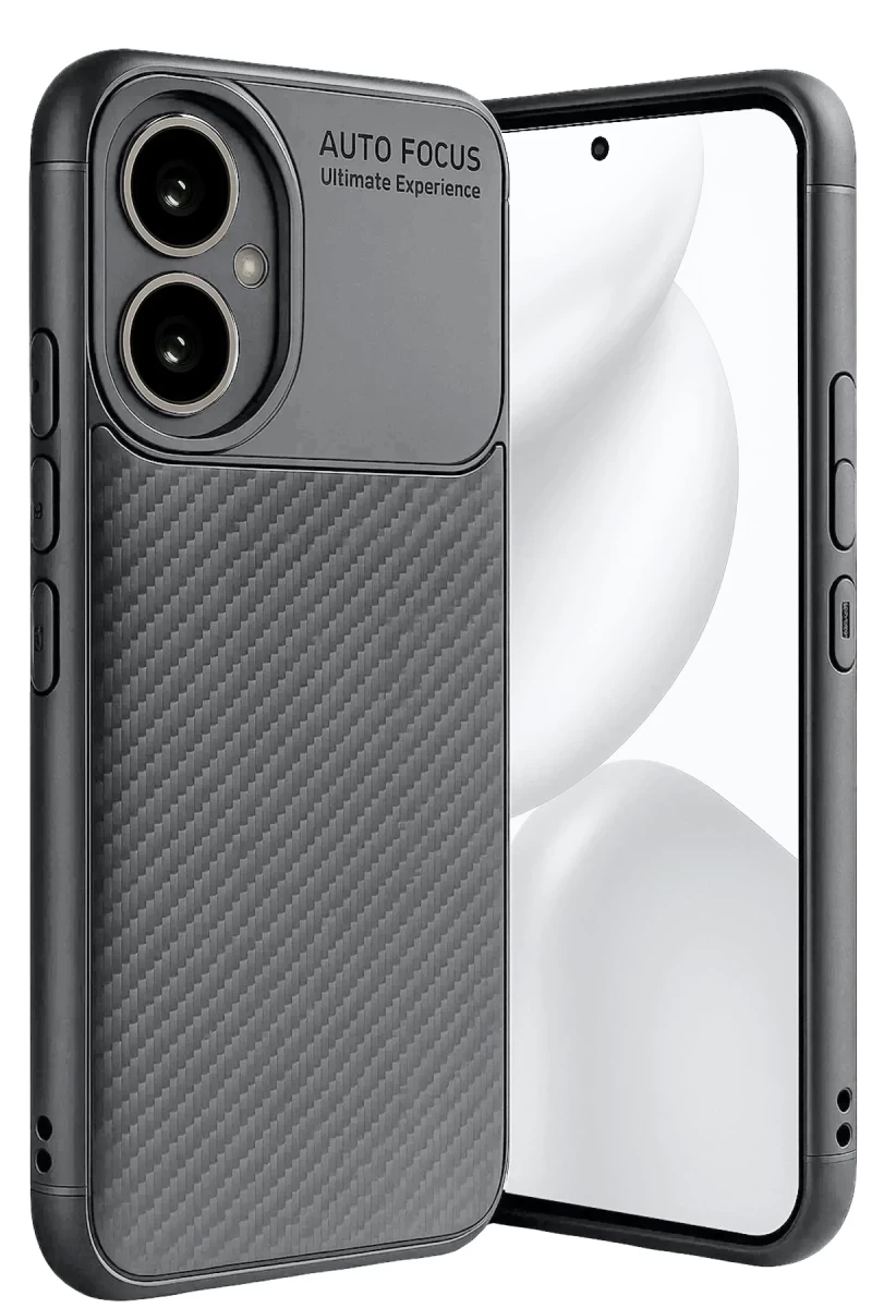 Honor 400 Uyumlu Kılıf Auto Focus Karbon Kapak - Gri