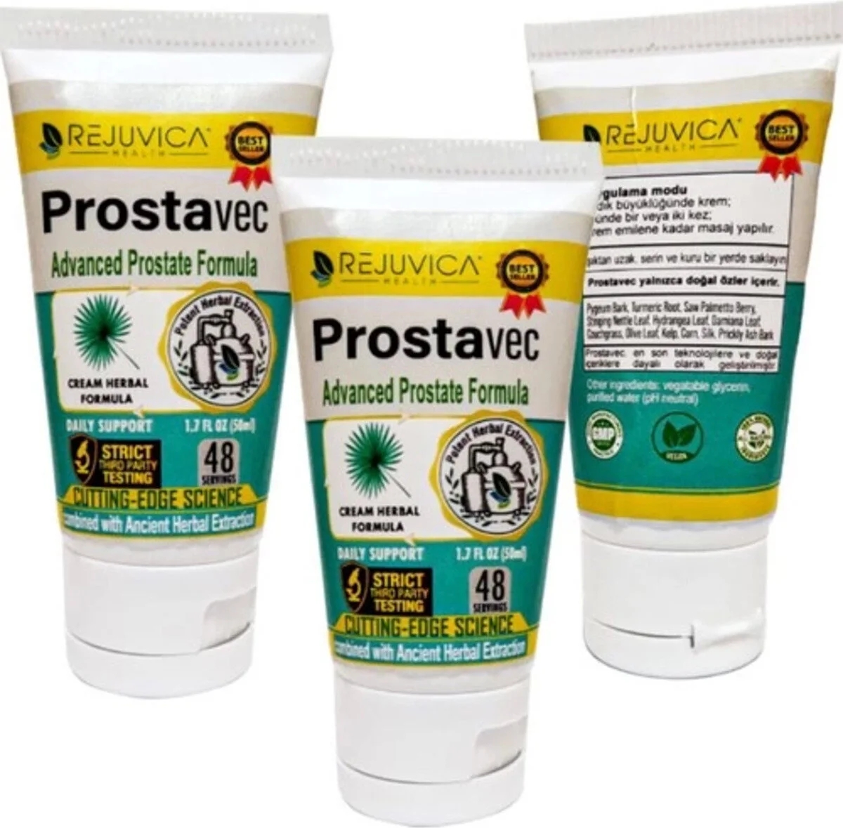 Süper Prostavec 3 Adet x 50 ml Krem Erkeklere Özel Yer Kremi