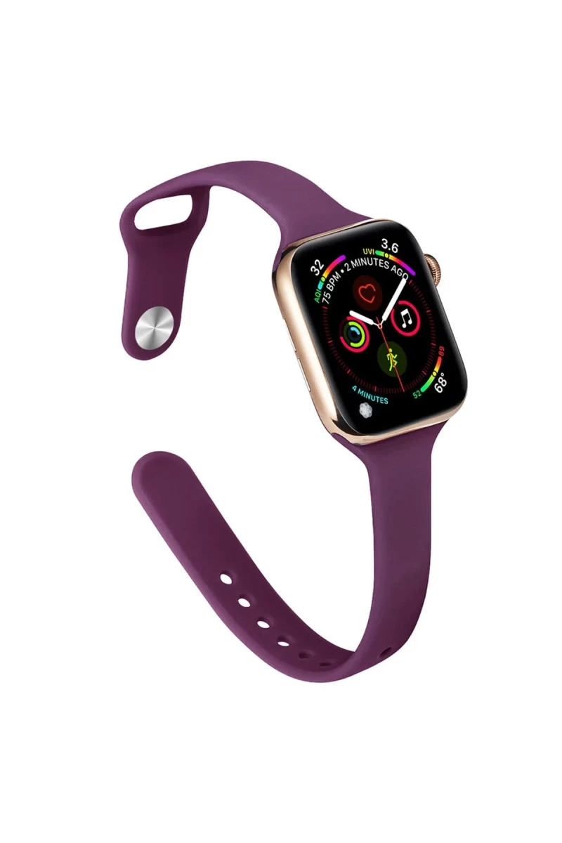 Apple Watch 38mm Uyumlu Klasik Kordon - Mürdüm