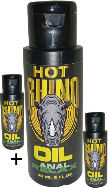 Hot Rhino Analoil 3 Adet 60 ml Kadın&erkek Analrelax Masaj Yağı