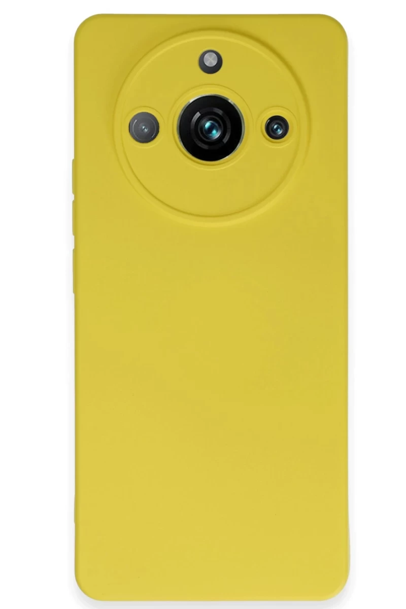 Realme 11 Pro Uyumlu Kılıf Nano içi Kadife Silikon - Sarı