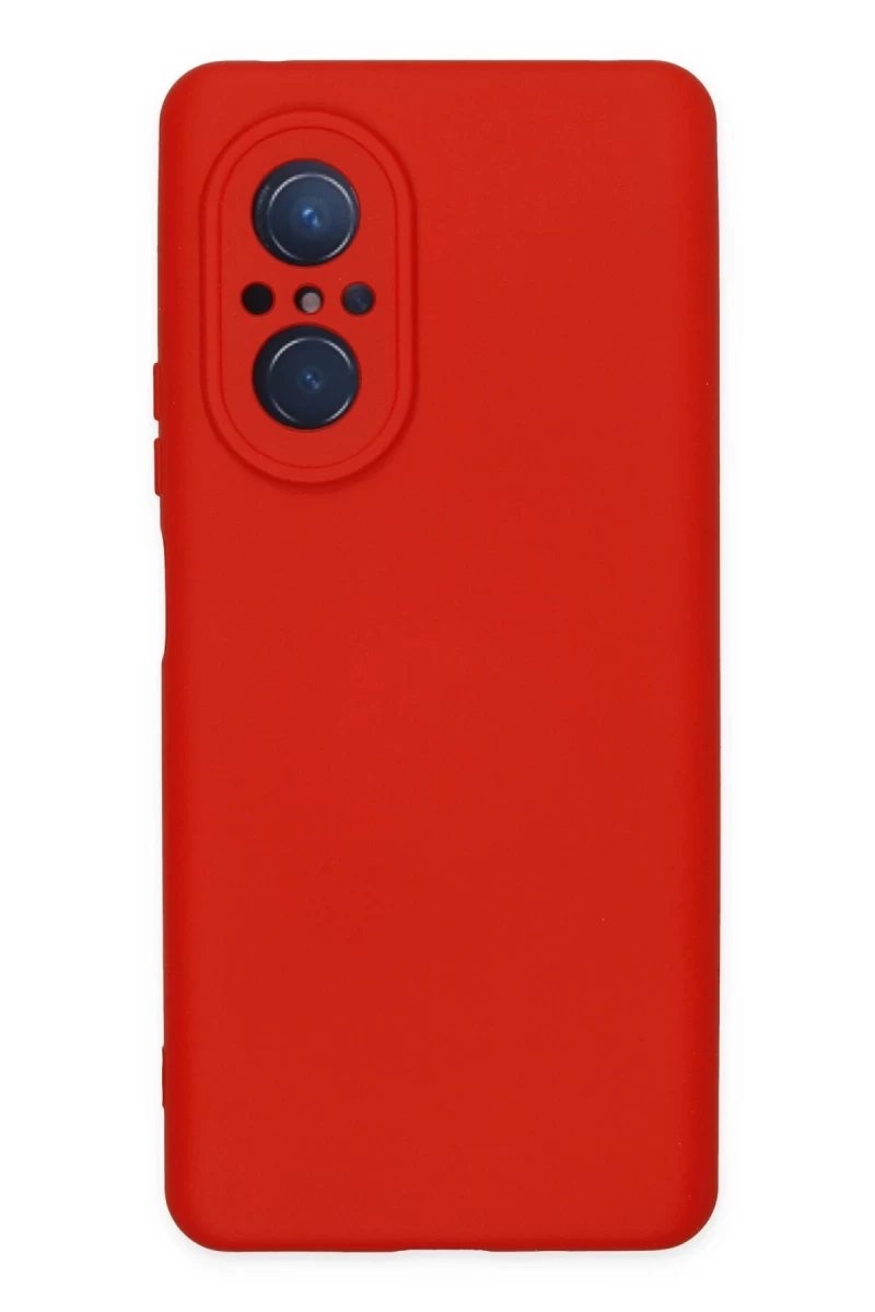 Huawei Nova 9 SE Uyumlu Kılıf Nano içi Kadife Silikon - Kırmızı