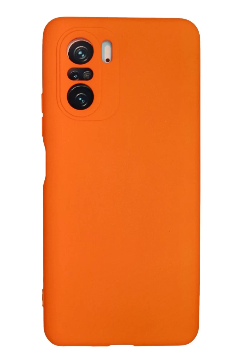 Xiaomi Poco F3 Uyumlu Kılıf Nano içi Kadife Silikon - Turuncu