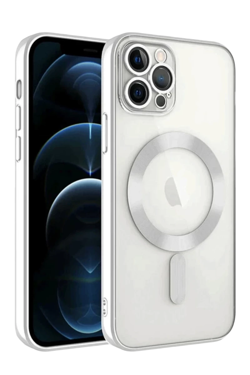 Apple iPhone 13 Pro Uyumlu Kılıf Kross Magneticsafe Kapak - Gümüş