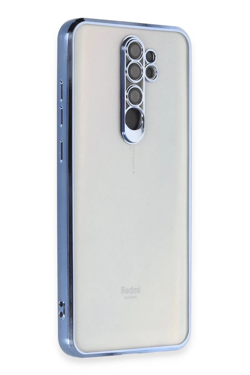 Xiaomi Redmi Note 8 Pro Uyumlu Kılıf Lensli Silikon - Açık Mavi