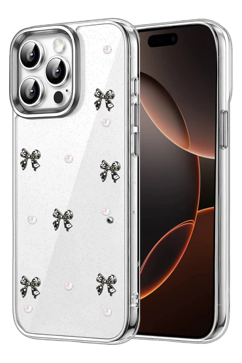 Apple iPhone 15 Pro Max Uyumlu Fiyonk Desenli Kapak - Desen 8