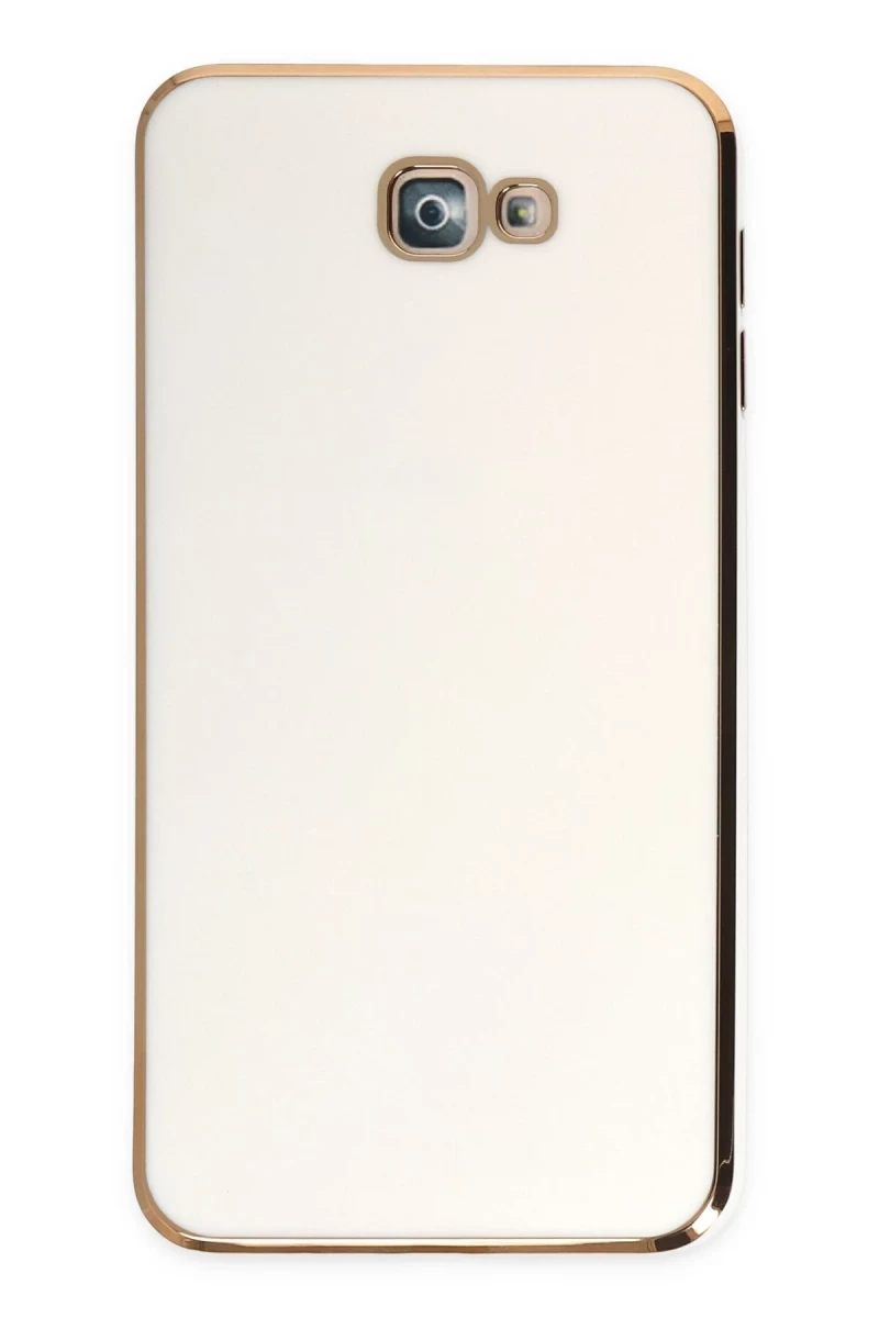 Samsung Galaxy J7 Prime Uyumlu Kılıf Volet Silikon - Beyaz