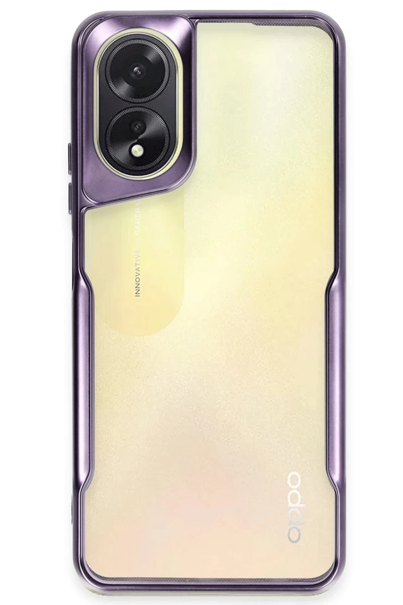 Oppo A38 Uyumlu Kılıf Boyi Silikon Kapak - Derin Mor
