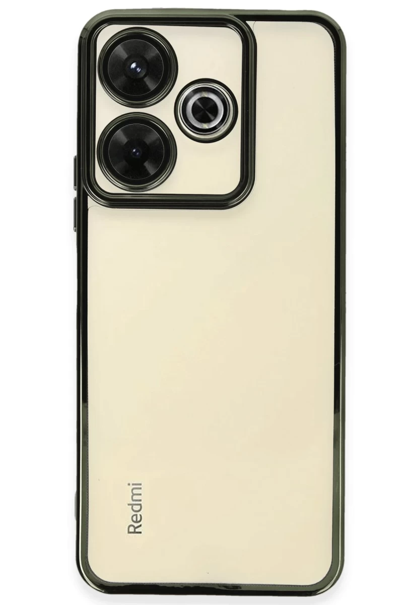Xiaomi Redmi 13 4G Uyumlu Kılıf Lensli Silikon - Yeşil