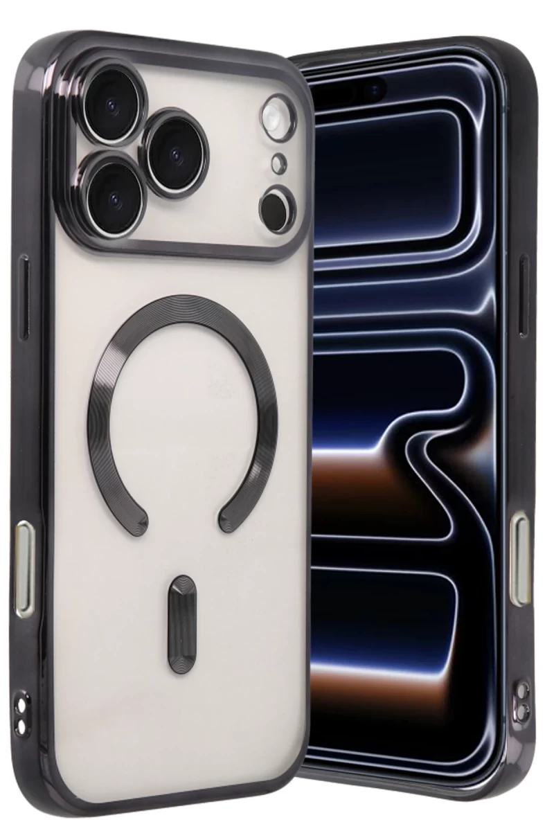 Apple iPhone 17 Pro Max Uyumlu Kross Magneticsafe Kapak - Siyah