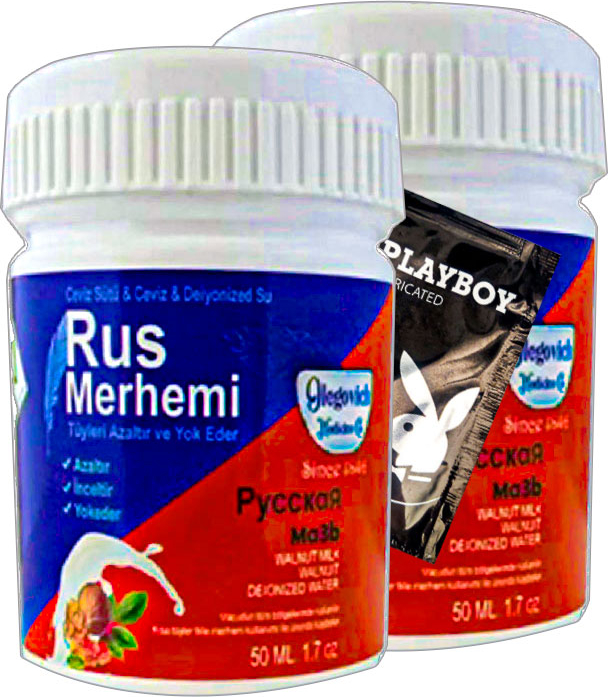 Playboy Blue Rus Merhemi 2 Tane 50 ml Tüy Dökücü Krem + Yanında Jel