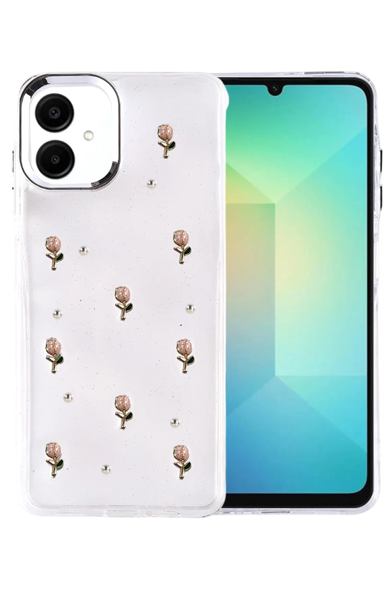 Samsung Galaxy A07 4G Uyumlu Fiyonk Desenli Kapak - Desen 6