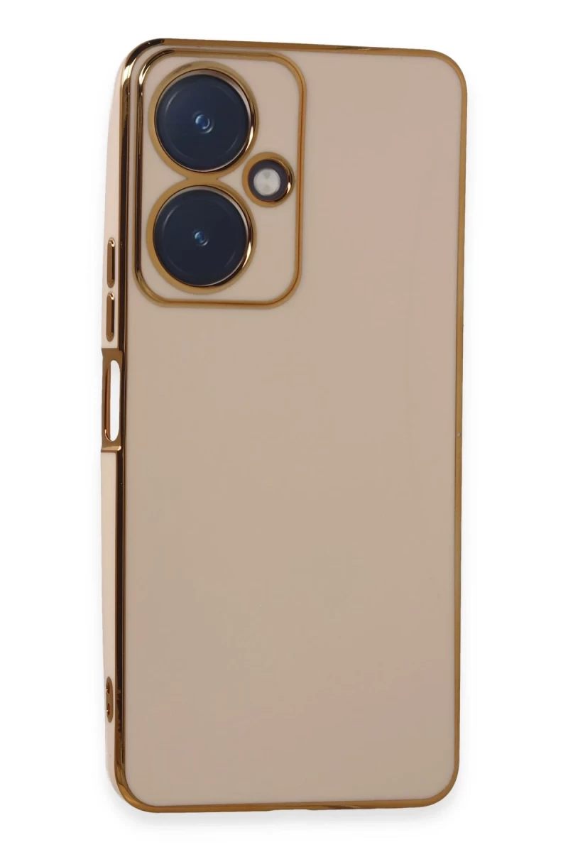 Vivo Y27 Uyumlu Kılıf Volet Silikon - Pembe