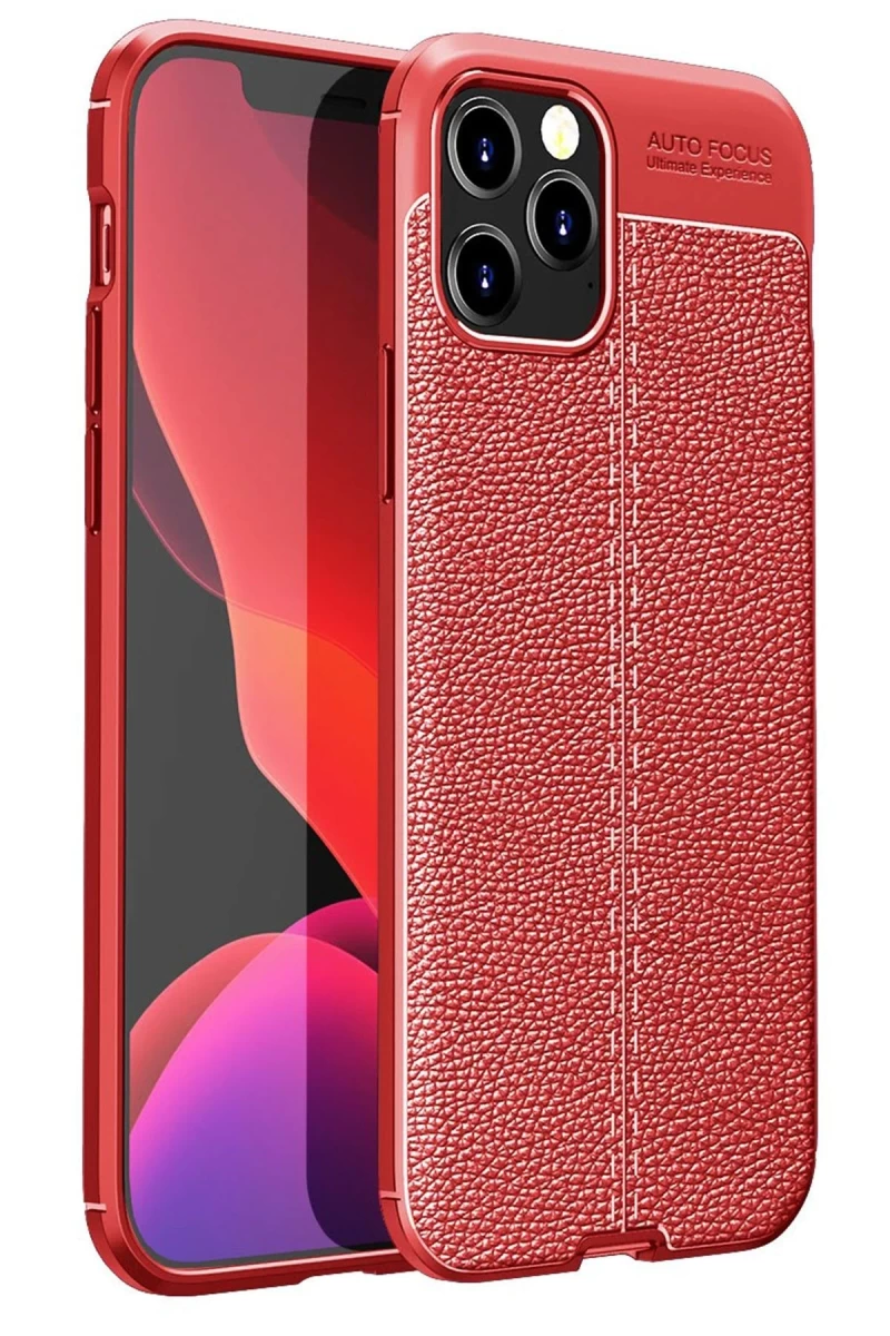 Apple iPhone 12 Pro Max Uyumlu Kılıf Auto Focus Kapak - Kırmızı