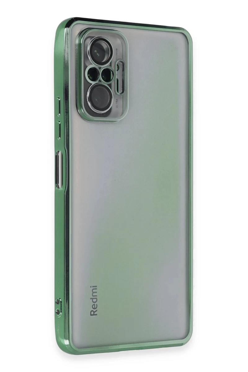 Xiaomi Redmi Note 10 Pro Uyumlu Kılıf Lensli Silikon - Yeşil