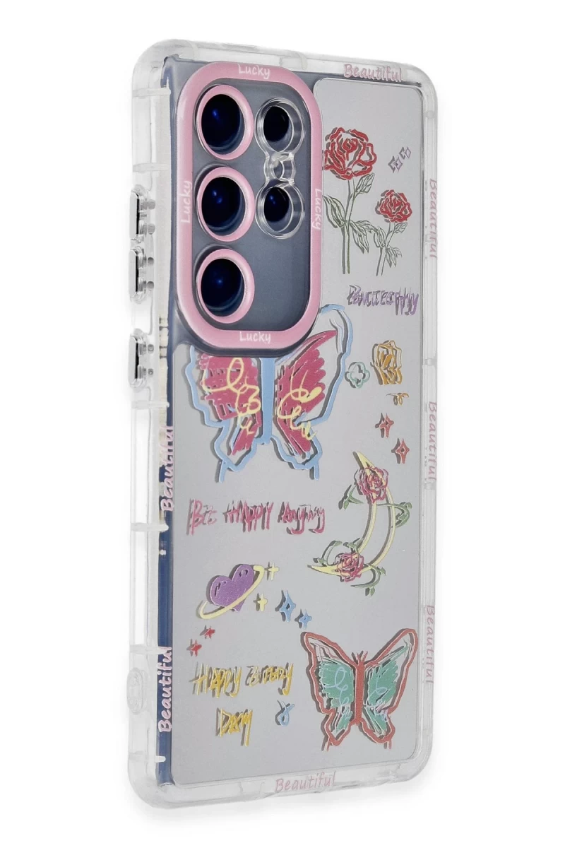 Samsung Galaxy S23 Ultra Uyumlu Kılıf Reflexion Desenli Kapak - Desen 8