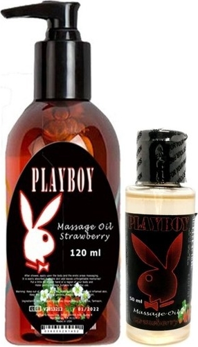 Playboy Aromaterapi Çilek Massage Oil 120 ml + Çilek Aromalı Massage Vücut Masaj Yağı 50 ml