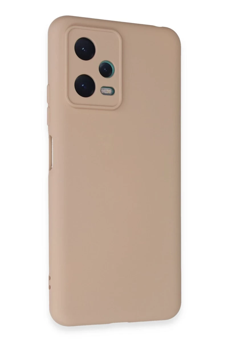 Xiaomi Redmi Note 12 5G Uyumlu Kılıf Nano içi Kadife Silikon - Pudra