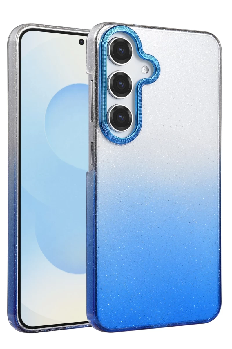 Samsung Galaxy A35 5G Uyumlu Glossy Kapak - Mavi