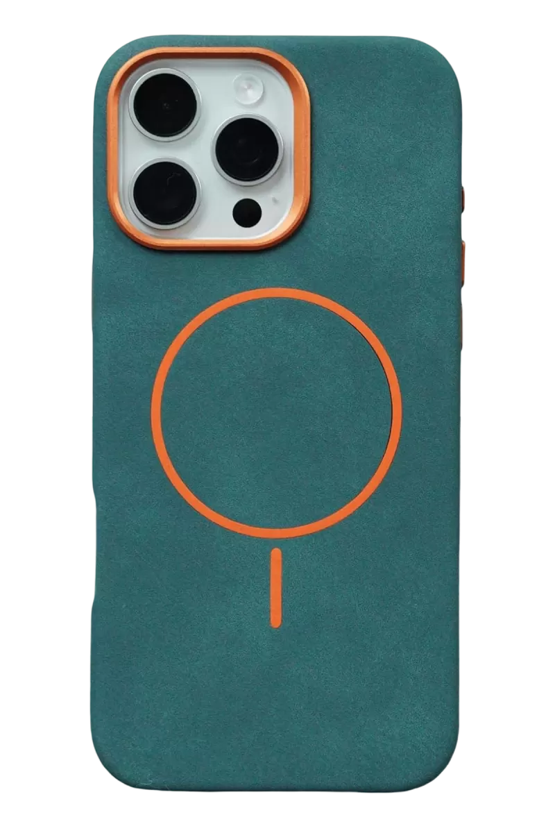 Joko Apple iPhone 16 Pro Max Uyumlu Luno Deri Magsafe Kapak - Yeşil