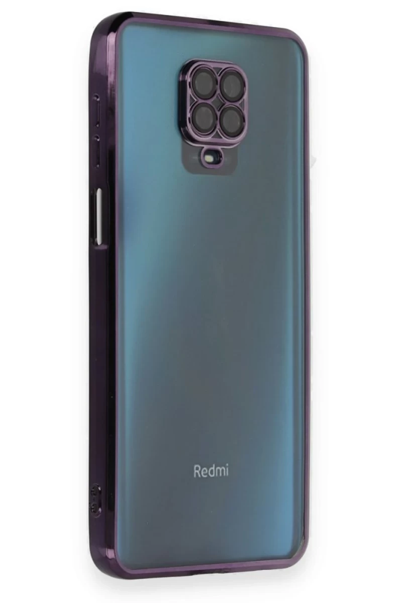 Xiaomi Redmi Note 9 Pro Uyumlu Kılıf Lensli Silikon - Mor