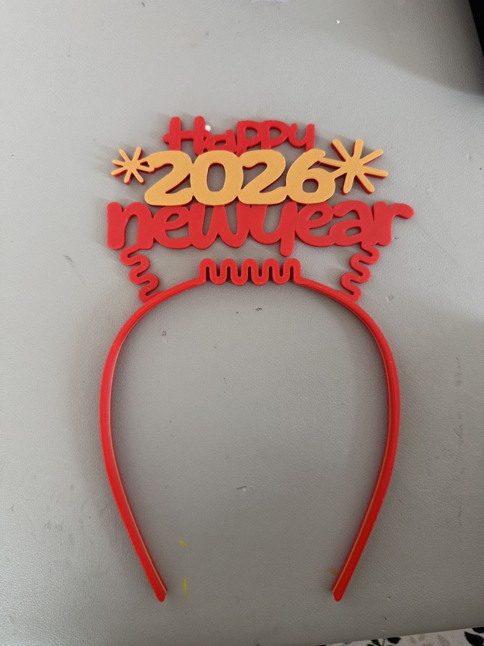 2026 Happy New Year Yazılı Saç Bandı Yılbaşı Parti Aksesuarı (2027 Yapılabilir)