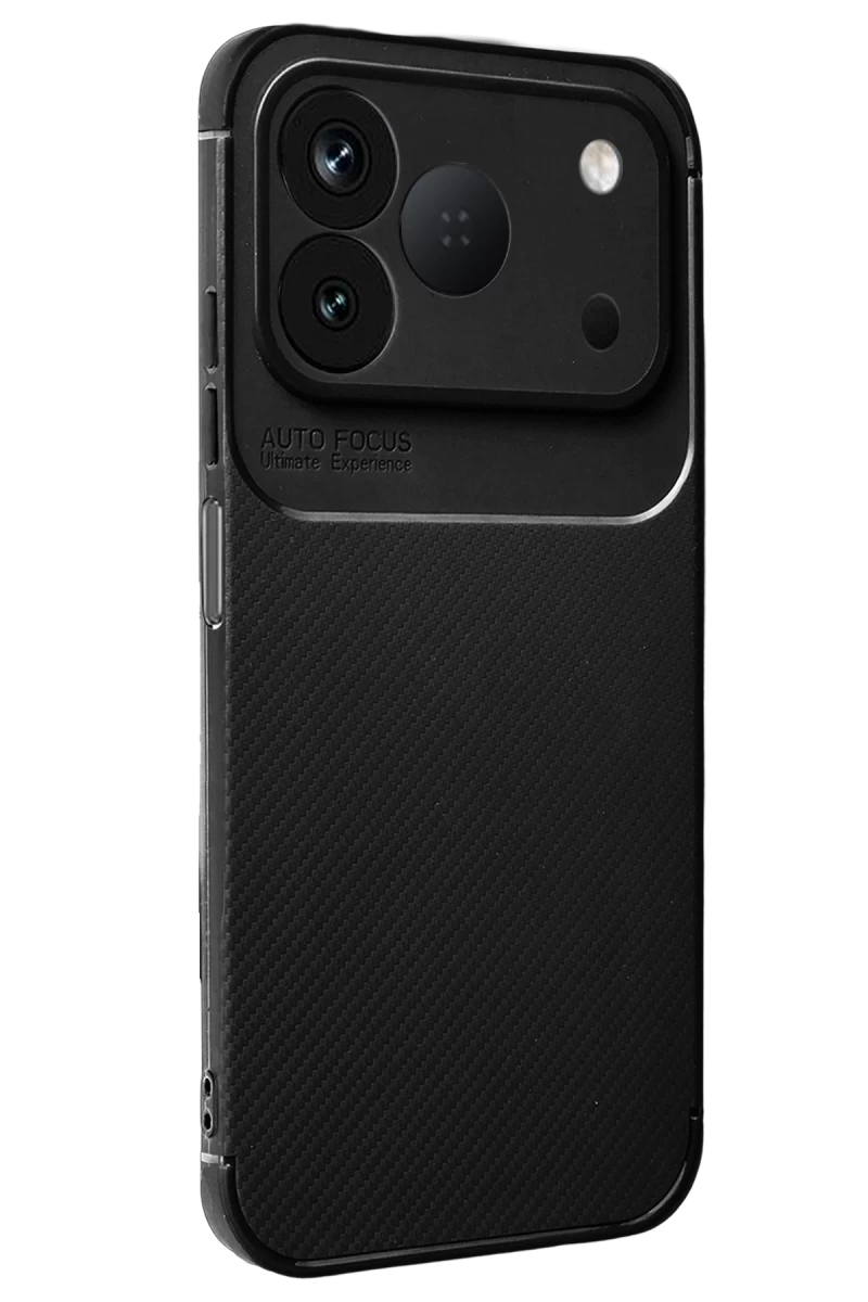 Tecno Spark 50 4G Uyumlu Auto Focus Karbon Kapak - Siyah