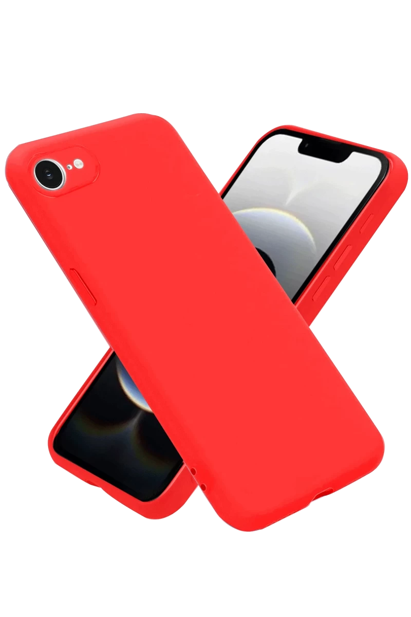 Apple iPhone 16E Uyumlu Kılıf First Silikon - Kırmızı