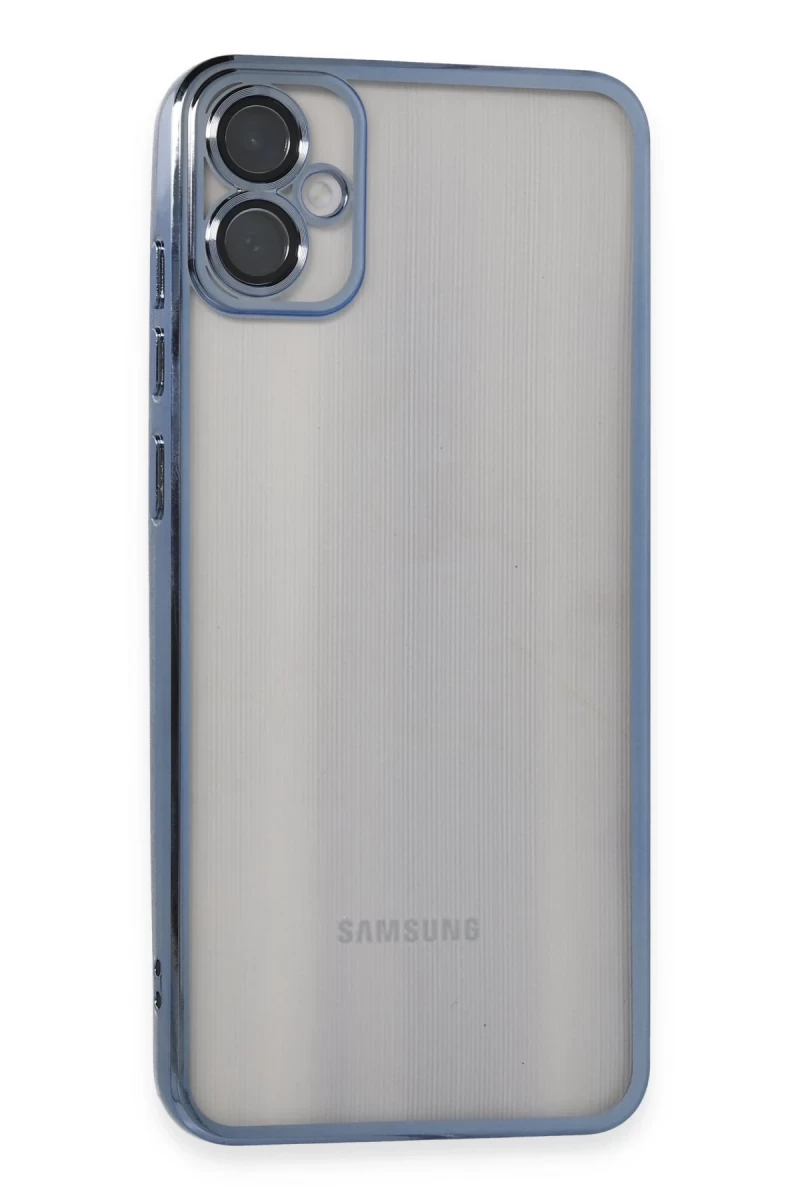 Samsung Galaxy A05 Uyumlu Kılıf Lensli Silikon - Lacivert