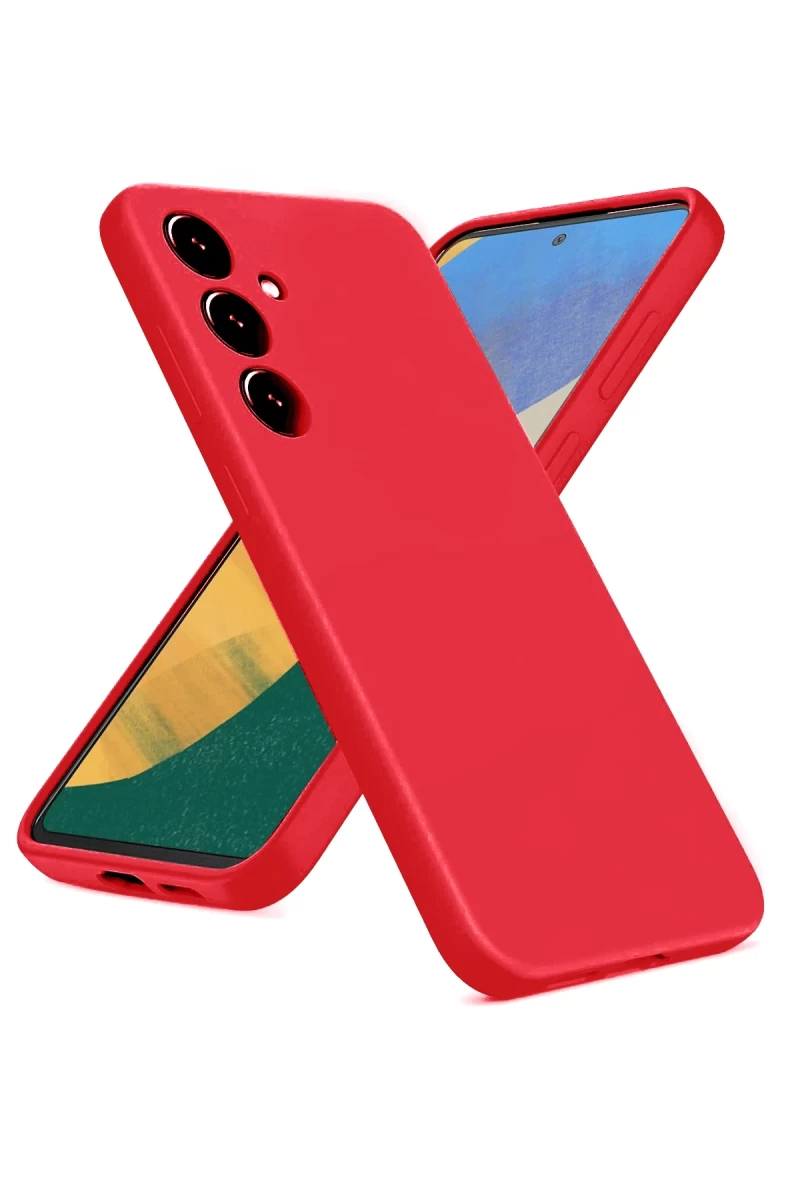 Samsung Galaxy A36 Uyumlu Kılıf Nano içi Kadife Silikon - Kırmızı