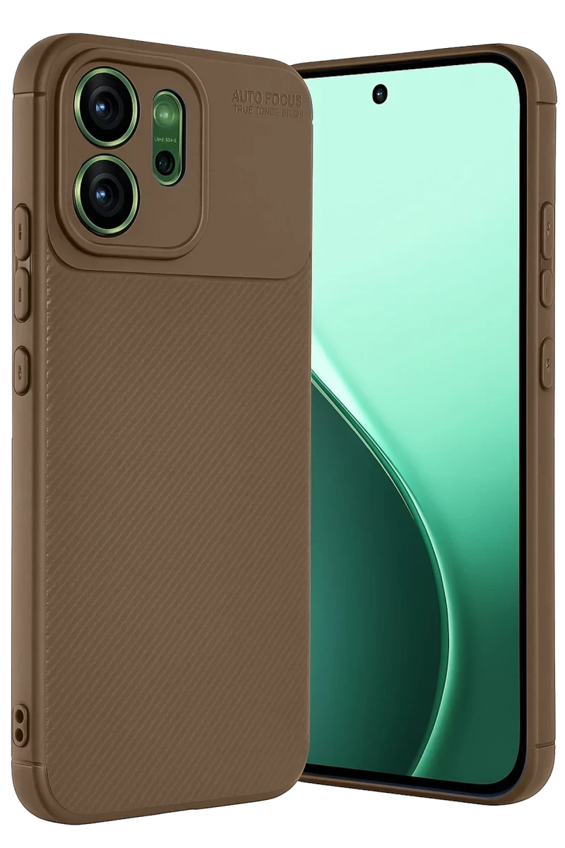 Oppo Reno 14 Uyumlu Auto Focus Karbon Kapak - Kahverengi