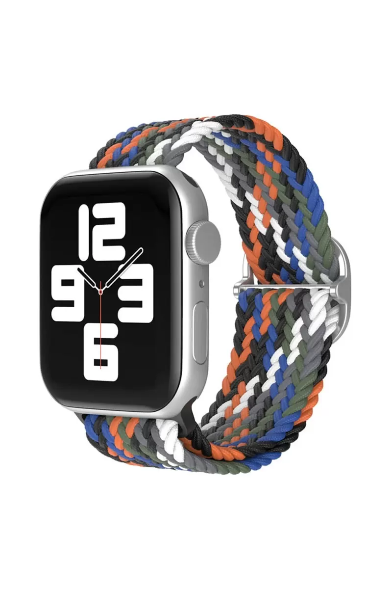 Apple Watch 42mm Uyumlu Star Kordon - Gri-Turuncu