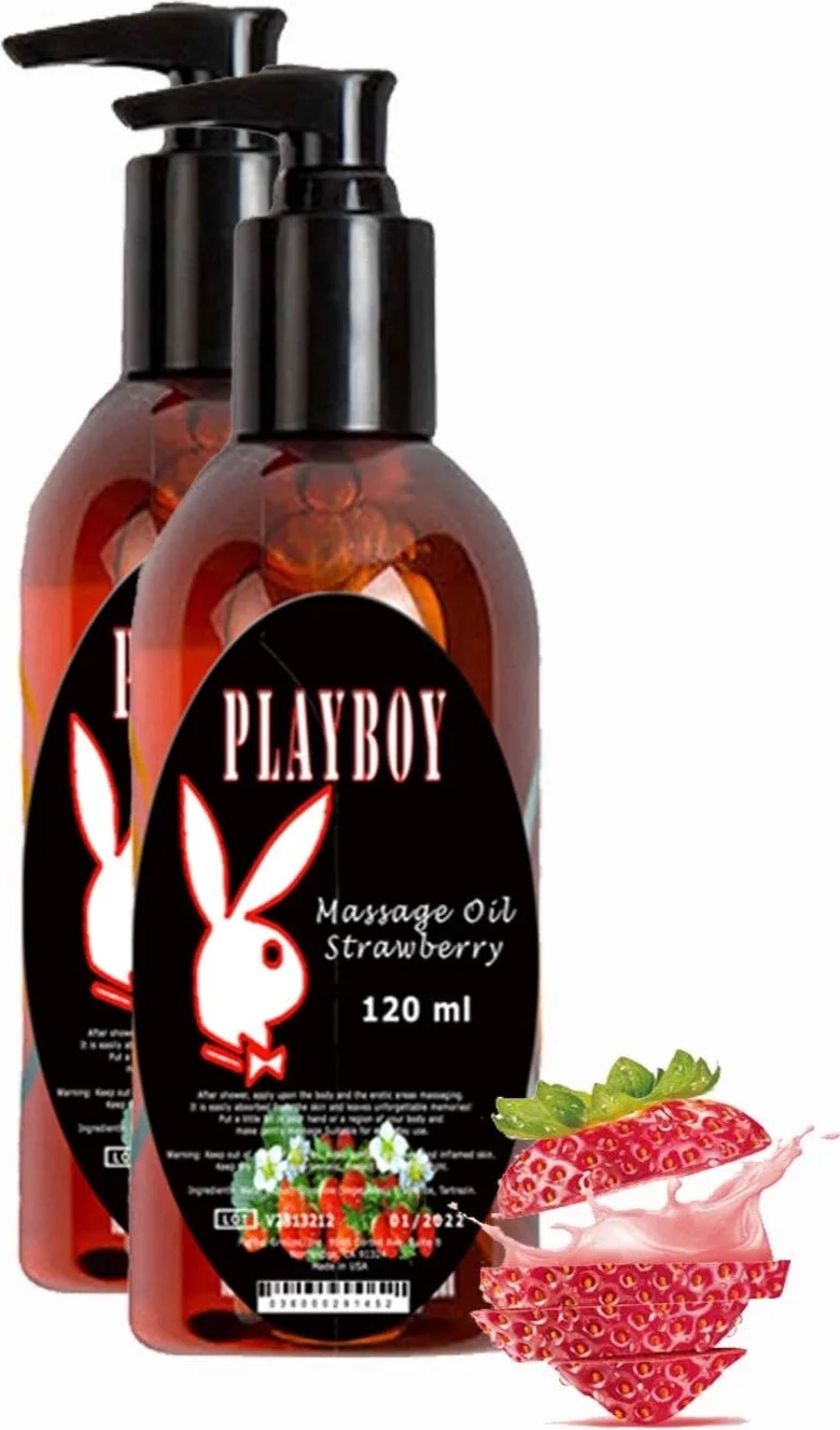 Çilek Aromalı Vücut Masaj Yağı 120ML Strawberry Flavored Massage Oil 2 Adet