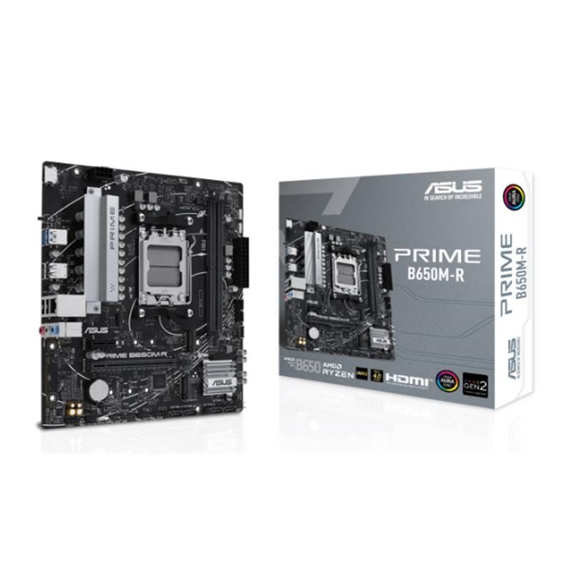 ASUS PRIME B650M-R DDR5 7200MHZ 1XHDMI 2XM.2 USB3.2 MATX AM5 (AMD AM5 9000/8000/7000 SERİLERİ İLE UYUMLU)