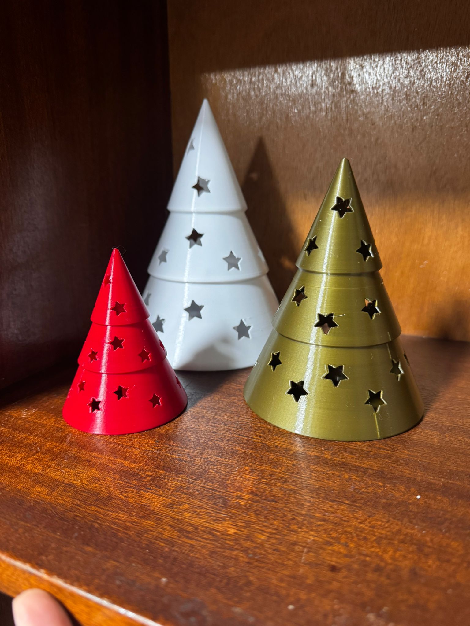 3 Boyutlu Çam Ağacı Tealight Mumluk Seti Yılbaşı Dekoratif Mum Tutucu